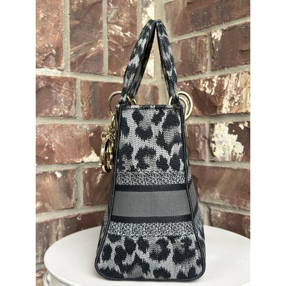 Christian Dior Lady D-Lite Bag Mizza Embroidered Canvas Medium 52213 - Picture 2 of 16